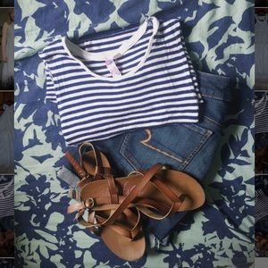Francesca’s Navy Striped Tee